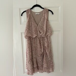 LUSH Pink Floral Sleeveless Dress Small